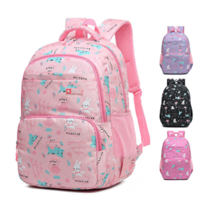 Ghiozdan de scoala cu iepurasi, 5 buzunare Ghioz-1