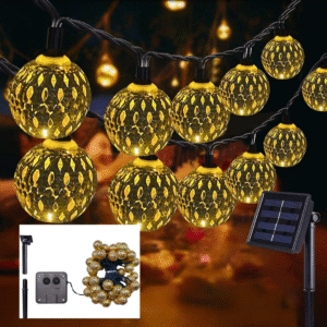 Ghirlanda Solara Globuri Metalice 7m cu 20 LED – 12-13