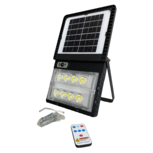 Lampa solara LED cu telecomanda si panou solar – 12-25