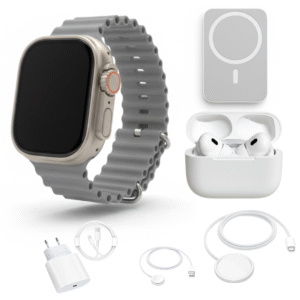 Set Ceas smartwatch + Casti wireless + MagSafe + Incarcator wireless 15-23A