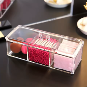 Organizator cosmetic din plastic, 3 compartimente 14-70