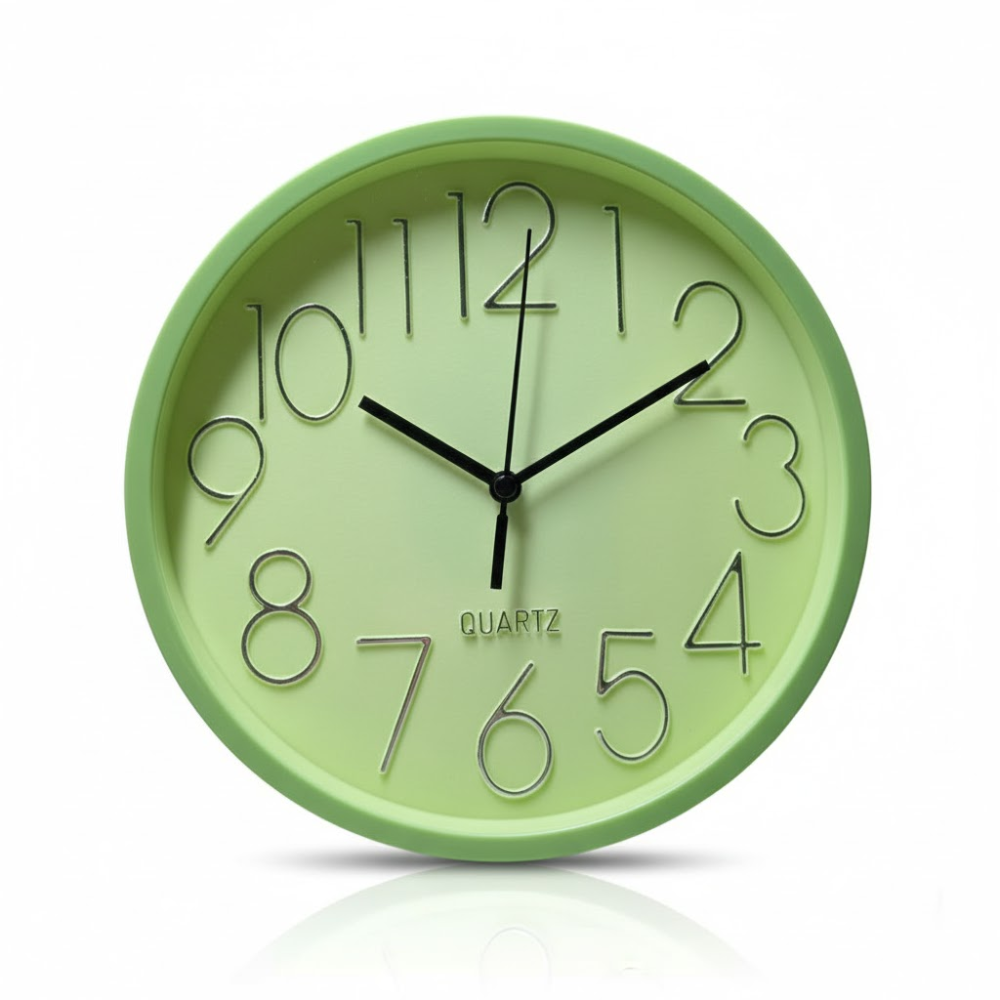Ceas de perete Quartz verde 15-50