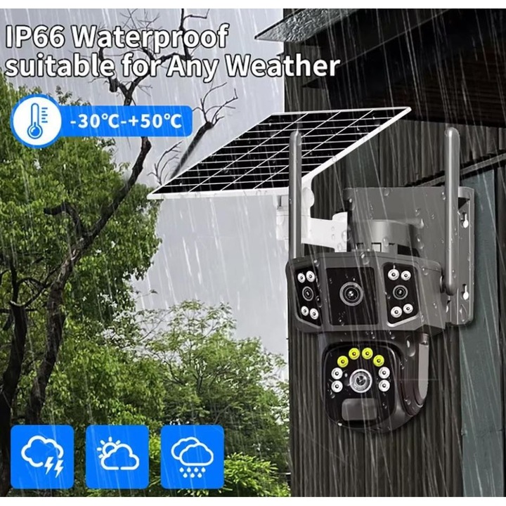 Pachet Promo: Camere Supraveghere Solara 4G/WiFi, Dual Lens 6MP, PTZ 360, 15-8 - imagine 7